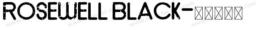 Rosewell Black字体转换